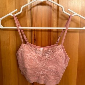 Lacy pink bralette